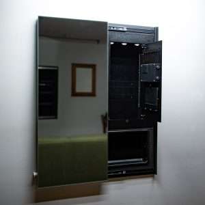 The Frameless Sliding Concealment Mirror - Hide your BlumSafe or Wall Nook
